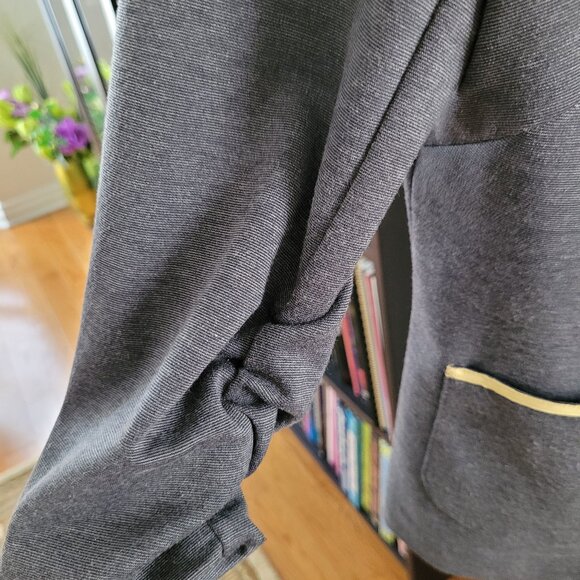 Laundry By Shelli Segal Gray Trimmed Blazer US 8 - Picture 4 of 8